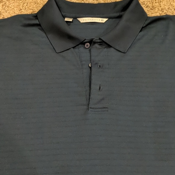 Cutter and buck Navy stripe polo, Size L - Picture 2 of 4